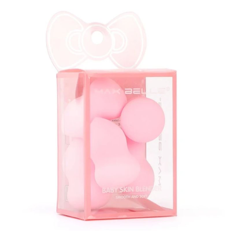 MAX BELLE - Set 5 Mini Esponjas Maquillaje Pro MaxBelle Rosa