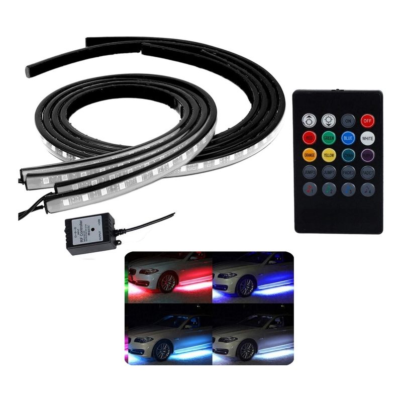 GENERICO - Kit De Luces De Chasis Exterior Rgb Tuning Luz Piso + Contro