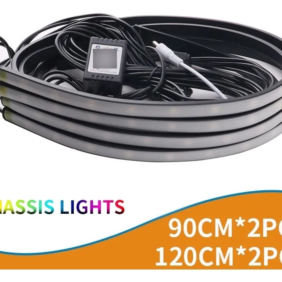 GENERICO - Kit De Luces De Chasis Exterior Rgb Tuning Luz Piso + Contro