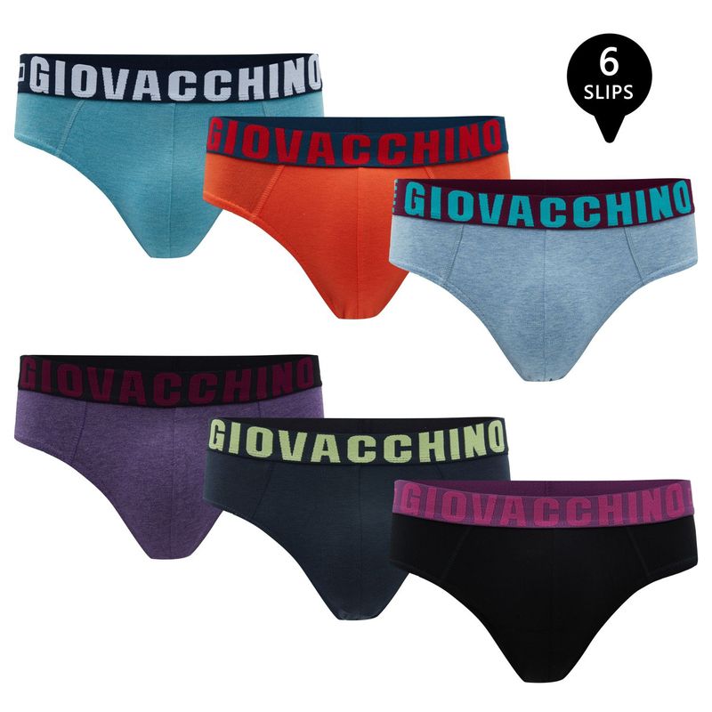 GIOVACCHINO - Pack de 6 slip Algodon Hombre.