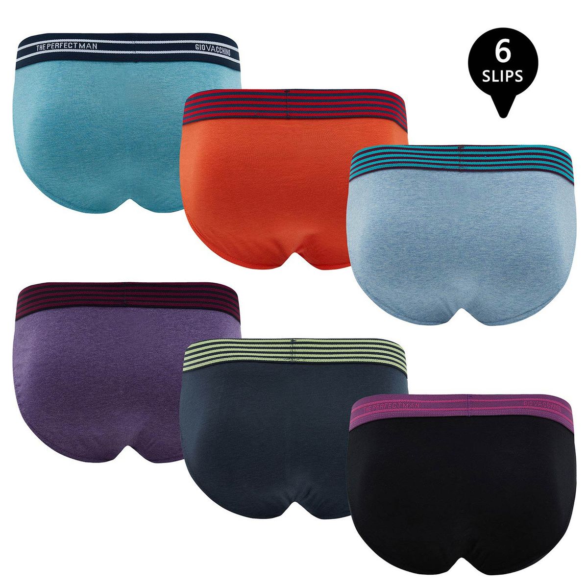 GIOVACCHINO - Pack de 6 slip Algodon Hombre.