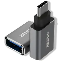UNITEK - Adaptador OTG USB-C A USB 3.0 High Speed Y-A025CGY - Negro