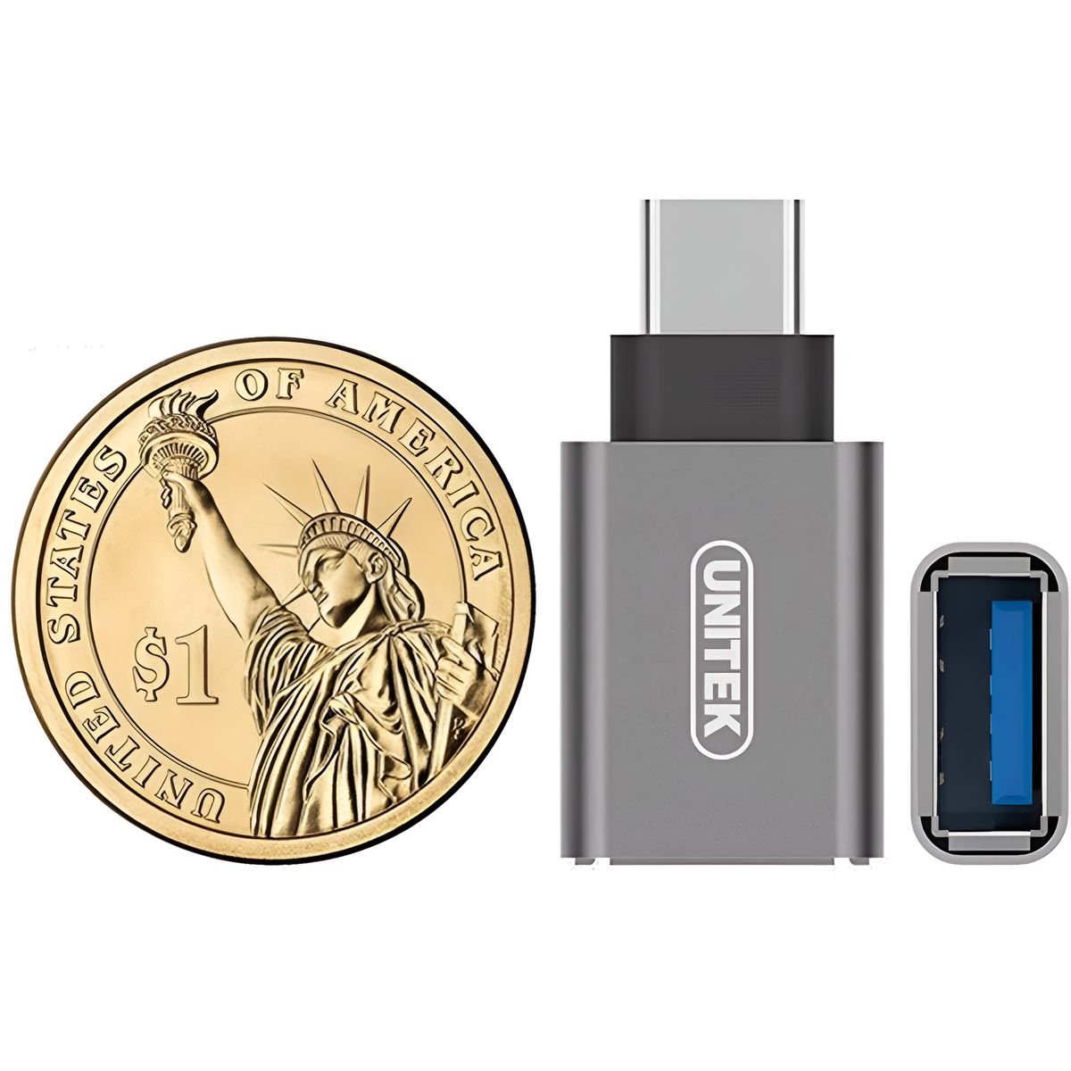 UNITEK - Adaptador OTG USB-C A USB 3.0 High Speed Unitek Y-A025CGY