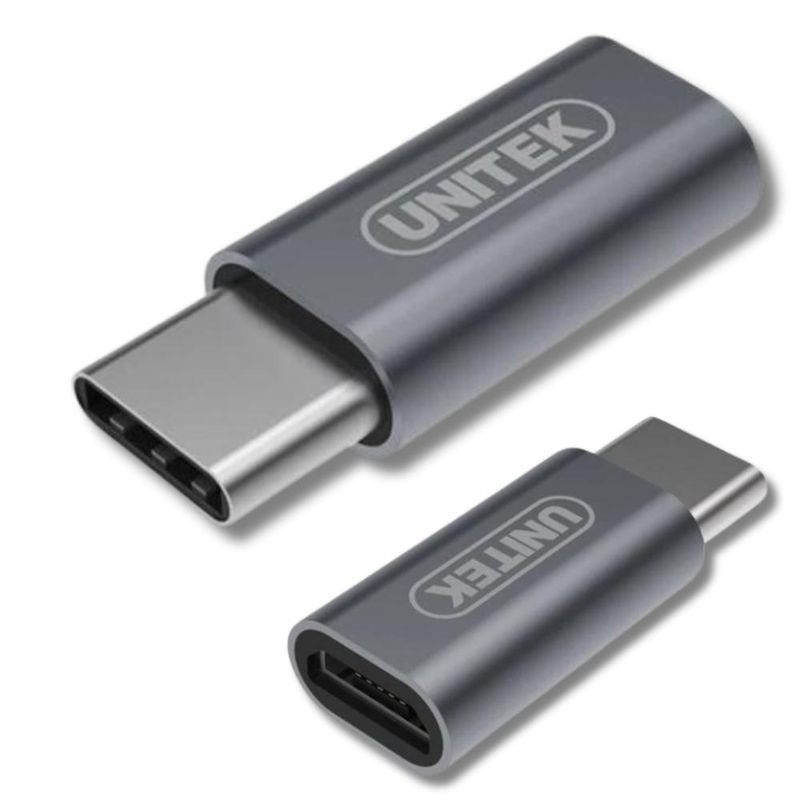 UTEK - Adaptador USB TIPO C a Micro USB High Speed Q . C Y-A027AGY - Negro Grafito