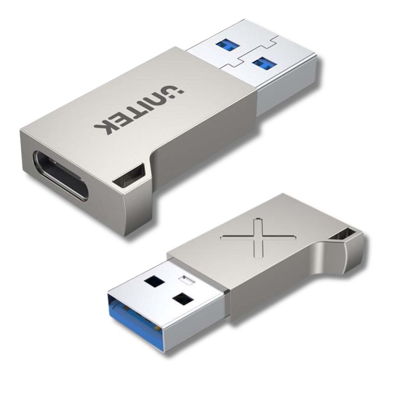 UNITEK - Adaptador USB 3.1 a USB Tipo C High Speed UNITEK A1034NI - Gris