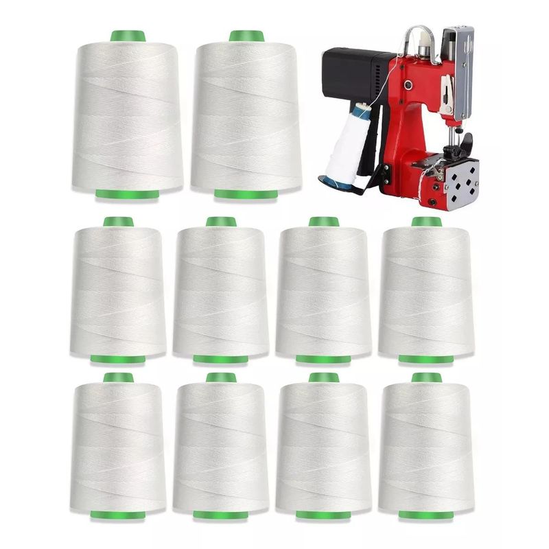 KUANGYE - Pack 10 Hilos 100% Poliester Cerrar Cosedora Sacos