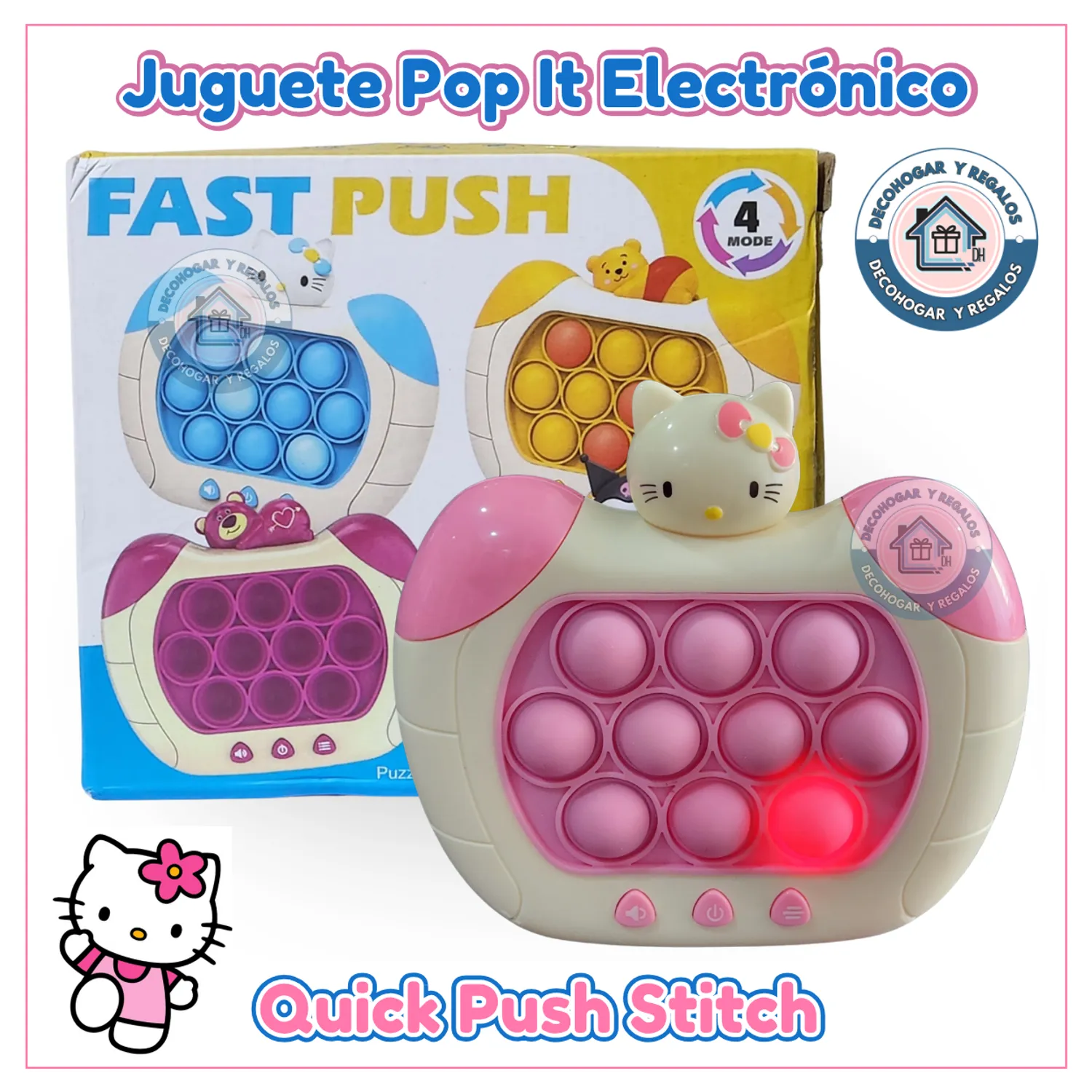 GENERICO Popit Electronico Juguete Pop-it Quick Push Personaje