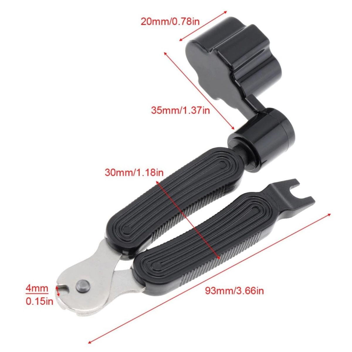 GENERICO - 3 En 1 Enrollador Cortador Cuerda De Guitarra Y Extractor