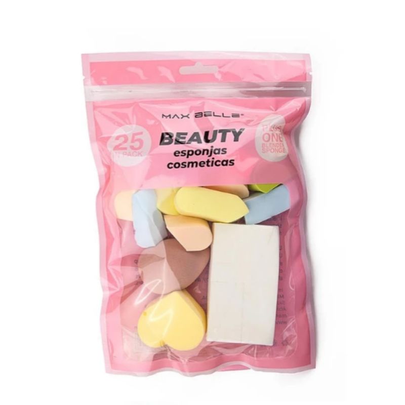 MAX BELLE - Set 25 Beuty Esponjas Cosmeticas Maquillaje Max Belle
