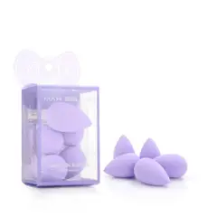 MAX BELLE - Set 5 Mini Esponjas Gota Maquillaje Pro MaxBelle Lila