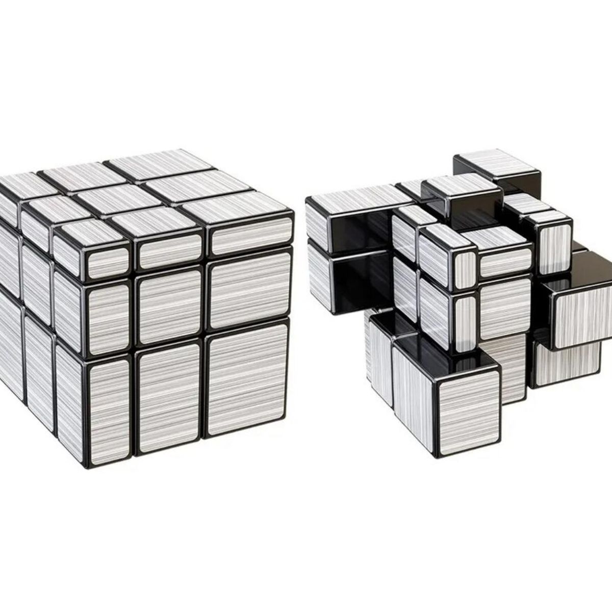 GENERICO - Cubo Rubik 3x3 Espejo Profesional Plateado