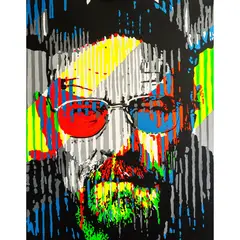 CREENCI - Cuadro Heisenberg Breaking Bad Original Pintura a Mano Acrílico y Óleo Decoración Series TV