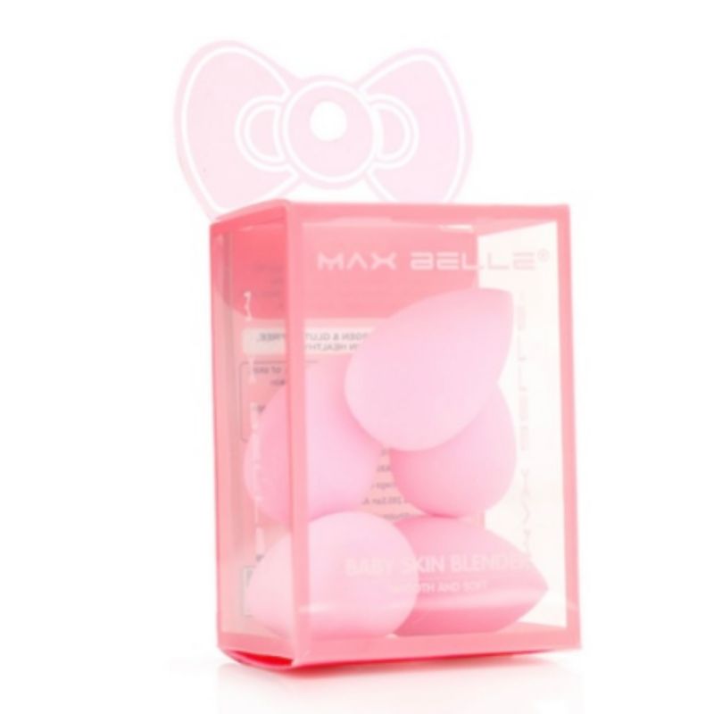 MAX BELLE - Set 5 Mini Esponjas Gota Maquillaje Pro MaxBelle Rosa