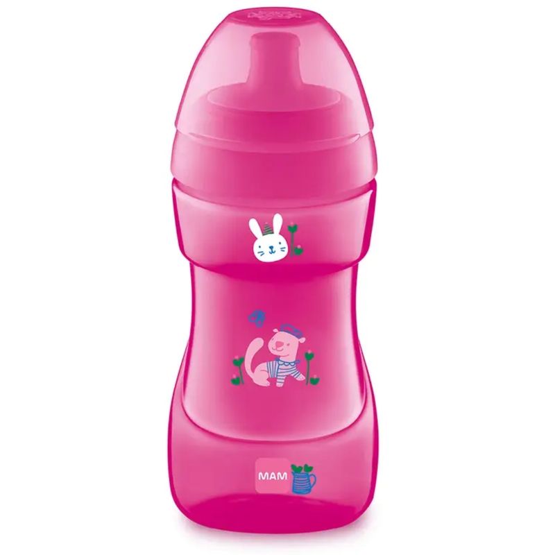 MAM - Vaso Antiderrame MAM Sport - 12 Meses, Rosado