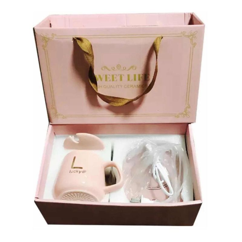 GENERICO - Taza Calentador Electrico Taza De Café Set De Taza Té Tazon Rosa