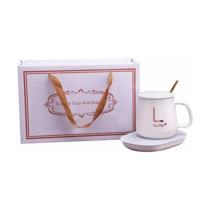GENERICO - Taza Calentador Electrico Taza De Café Set De Taza Té Tazon Blanco