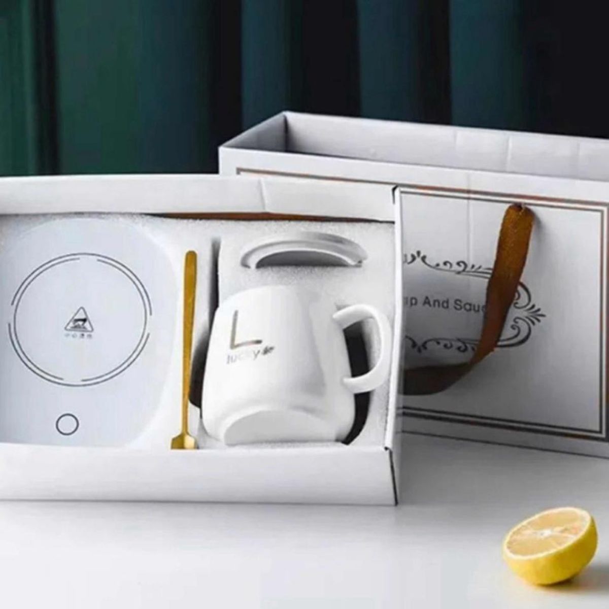 GENERICO - Taza Calentador Electrico Taza De Café Set De Taza Té Tazon Blanco