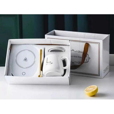 Imagen 2 del producto Taza Calentador Electrico Taza De Café Set De Taza Té Tazon Blanco