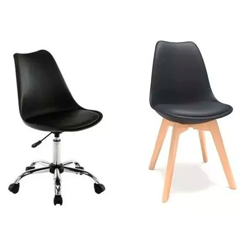 GENERICO - Pack Duo Sillas Tulip NEGRO
