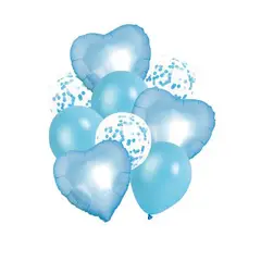 GENERICO - Globo Diseño Corazon Redondo Color Celeste Latex