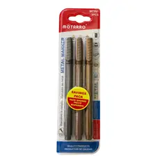 MOTARRO - Lápices Marcadores colores metálicos 3u