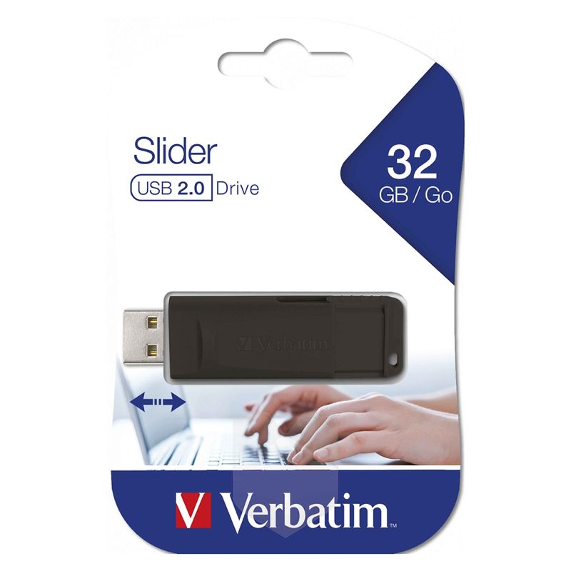 VERBATIM - Pendrive Verbatim 32Gb Slider Usb Negro