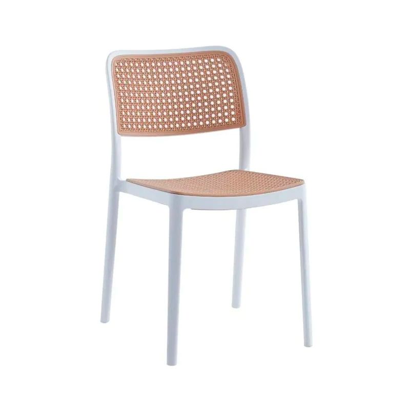 GENERICO - Silla Rattan Terraza Rusti BLANCO
