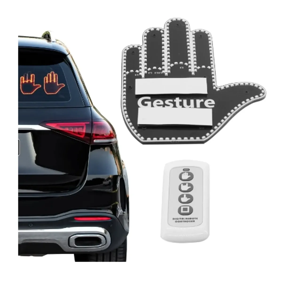 GENERICO - Luz trasera para Autos con Control dedo divertido