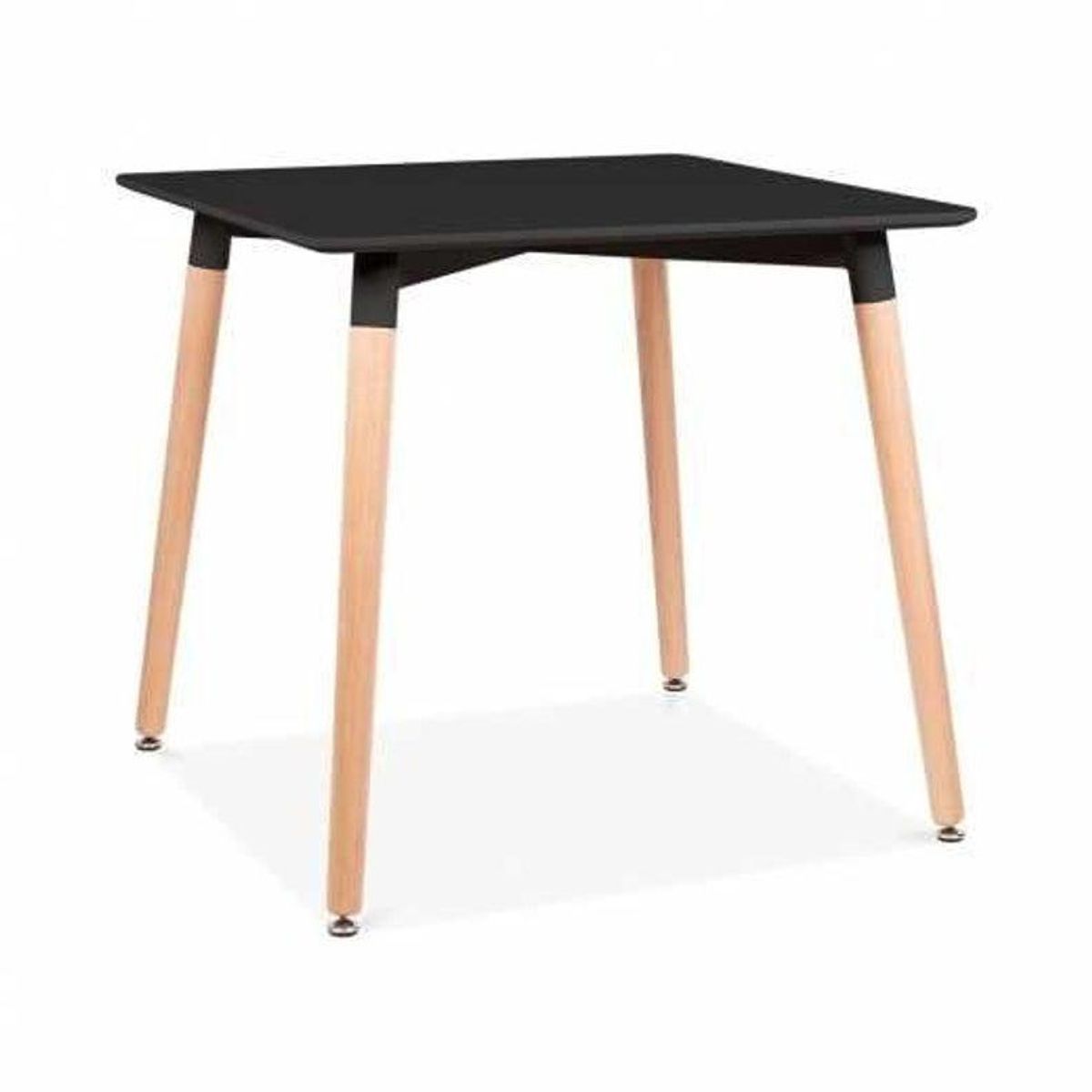 GENERICO - Mesa Cuadrada Eames de 80×80 cm NEGRO