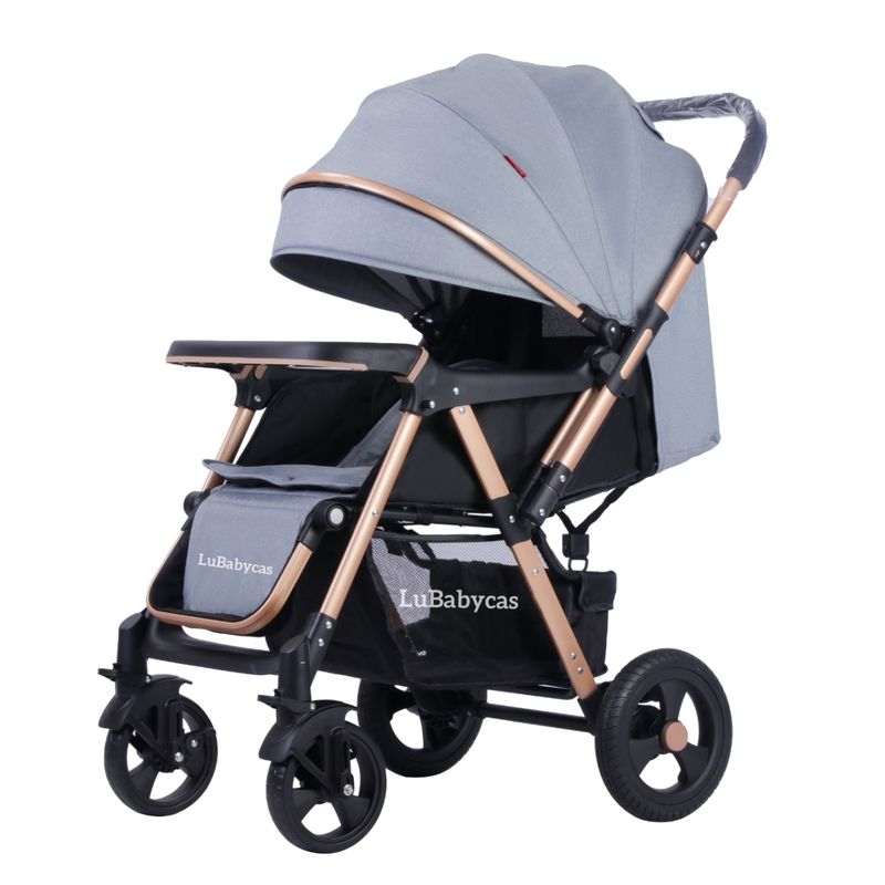 LUBABYCAS - Coche de Paseo Reversible Rubik Gris LuBabycas