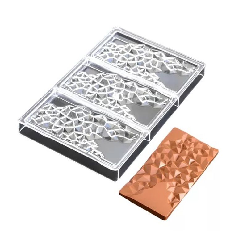 GENERICO - Set 2 Molde De Chocolate Molde Policarbonato Barra Cristal 3