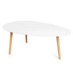 GENERICO - Mesa de Centro Ovalada BLANCO