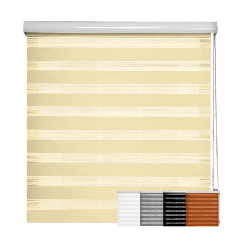 OKAERI - Cortina Roller Duo Zebra Día Y Noche 120 X 200 Cm Okaeri - Beige