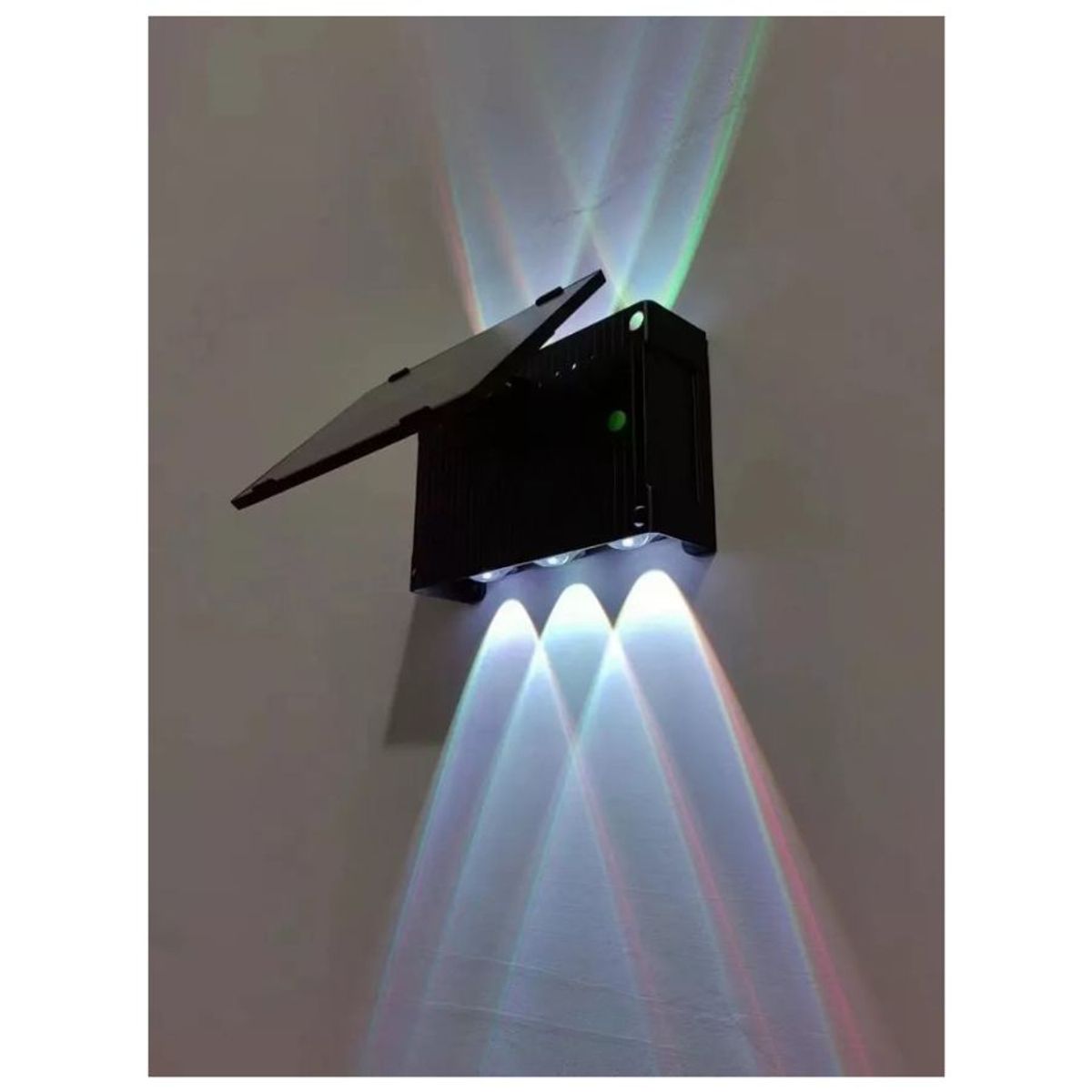 GENERICO - Pack 3 Lampara Aplique Solar De Pared Con Panel Lampara Decorativa