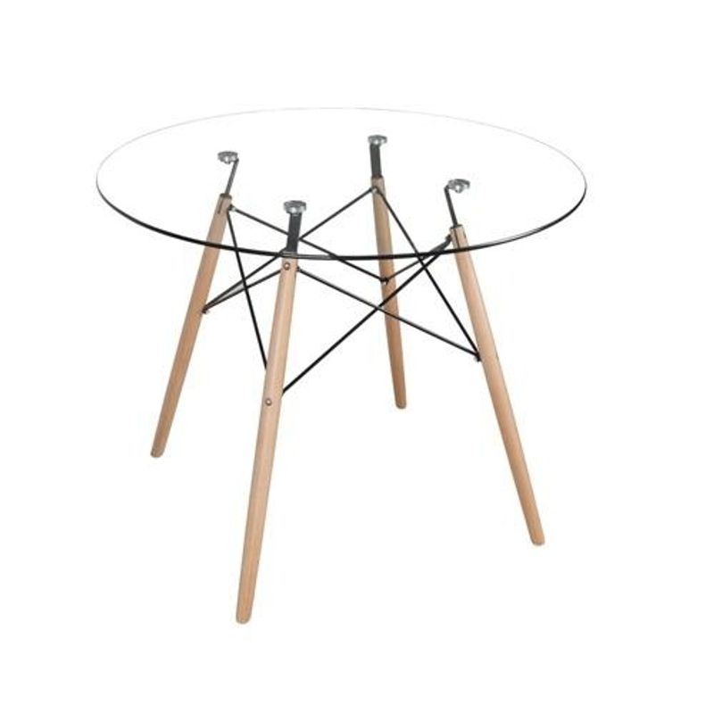 GENERICO - Mesa de Vidrio Eames 80 cm.