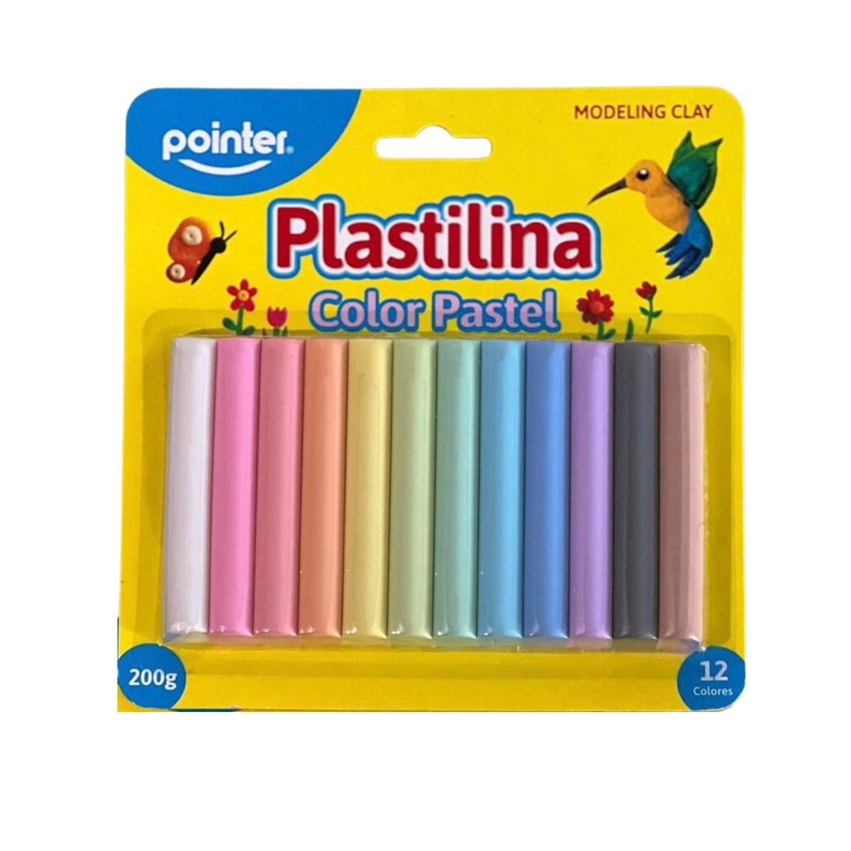 GENERICO - Plastilina  Color Pastel  X12 Colores Pointer
