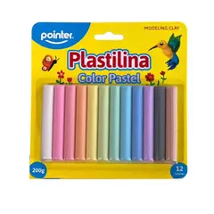GENERICO - Plastilina Color Pastel X12 Colores Pointer