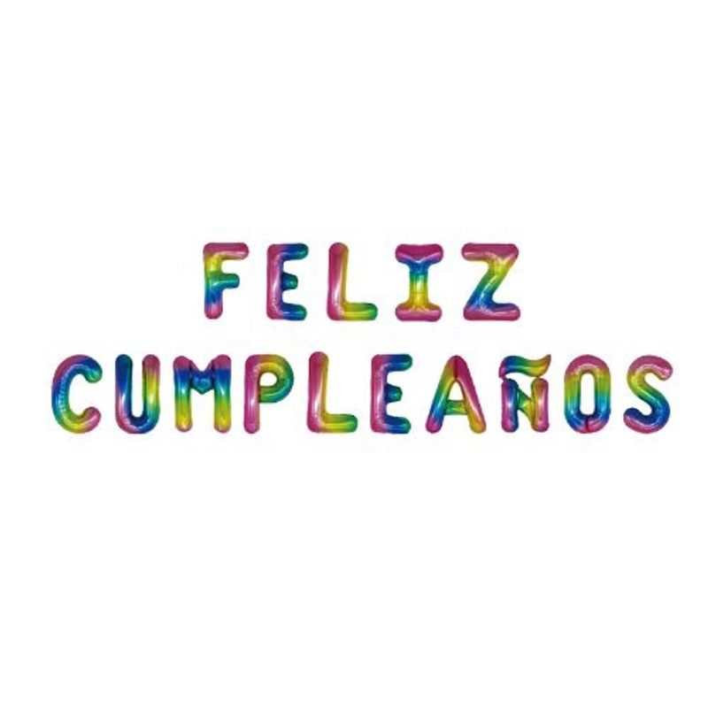 GENERICO - Globo Diseño Feliz Cumpleaños Latex Multicolor