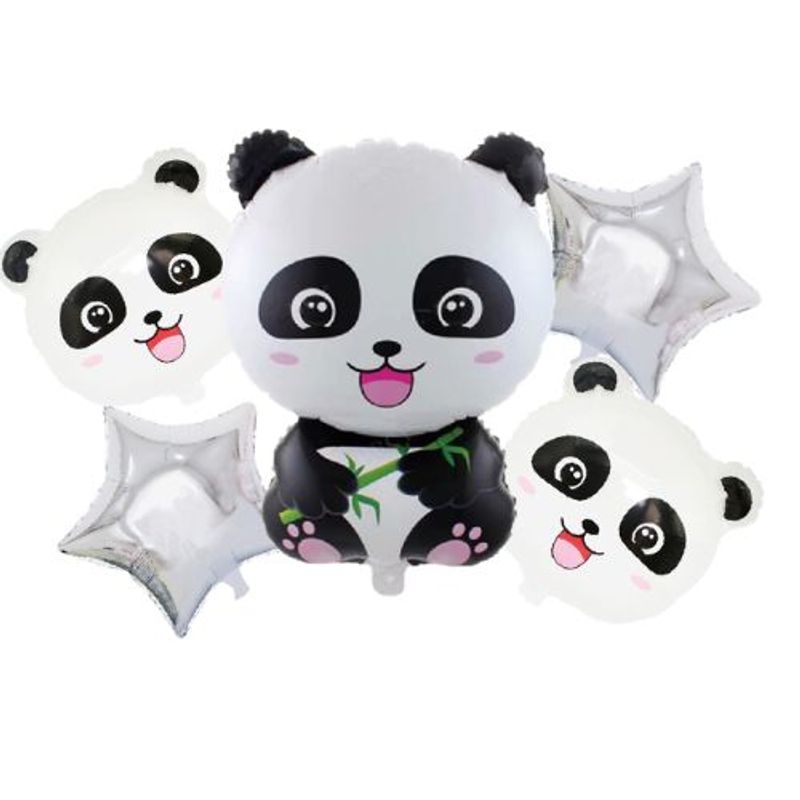 GENERICO - Globo Diseño Oso Panda Color Negro Blanco
