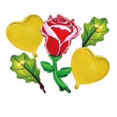 GENERICO - Globos Latex Diseño Rosa Corazon Colores