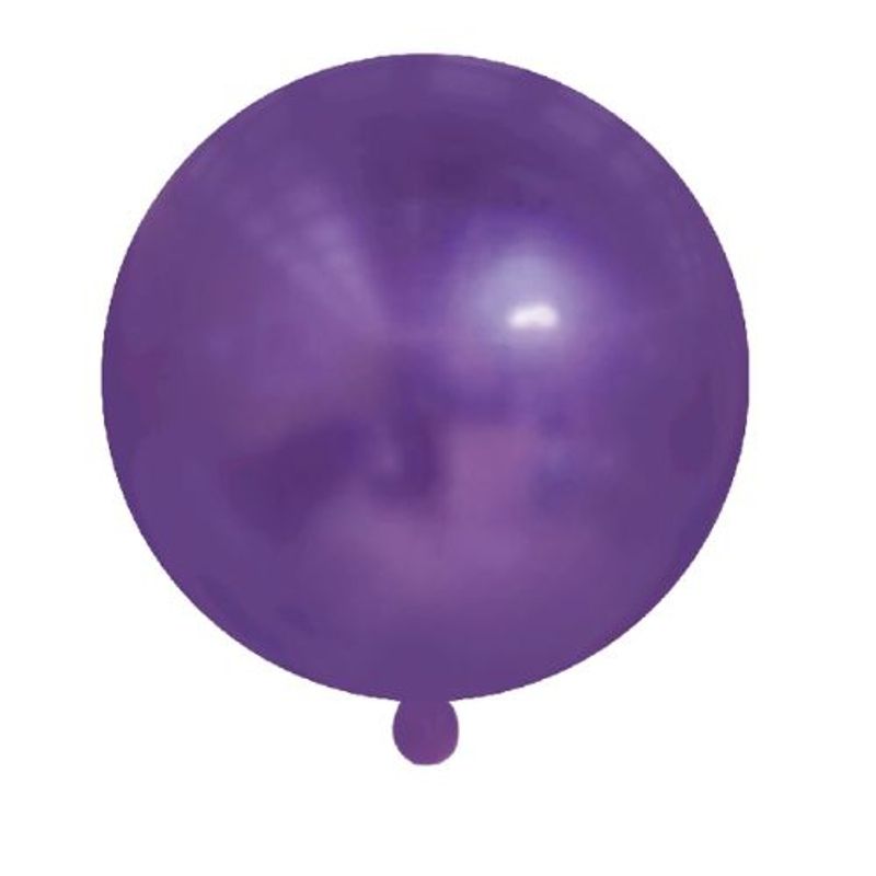 GENERICO - Globo Color Morado Redondo 1 Unidad 45 Cm
