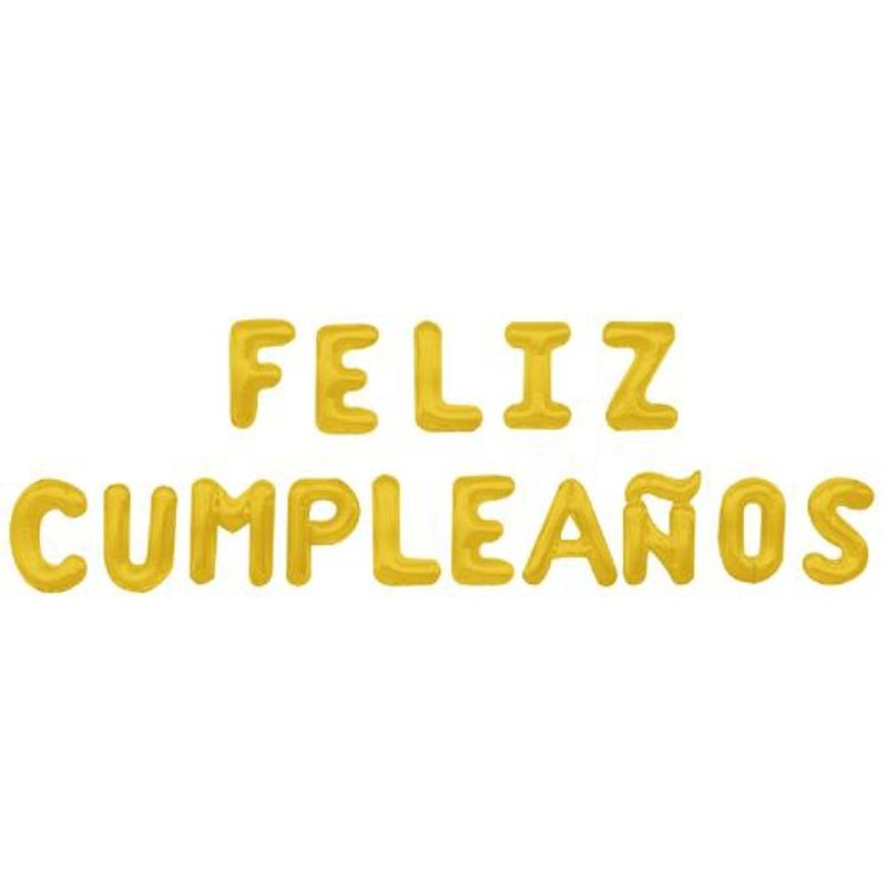 GENERICO - Globos Letras Feliz Cumpleaños Latex 15 Unidades
