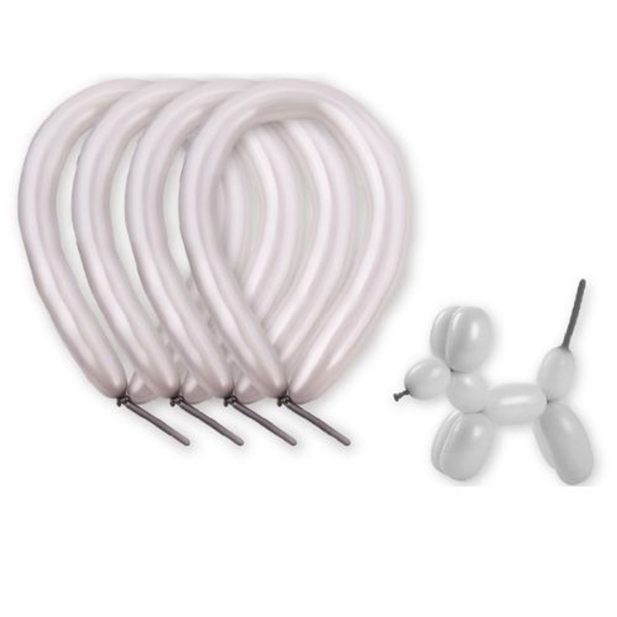 GENERICO - Globos Largos Color Gris Latex 30 Cm