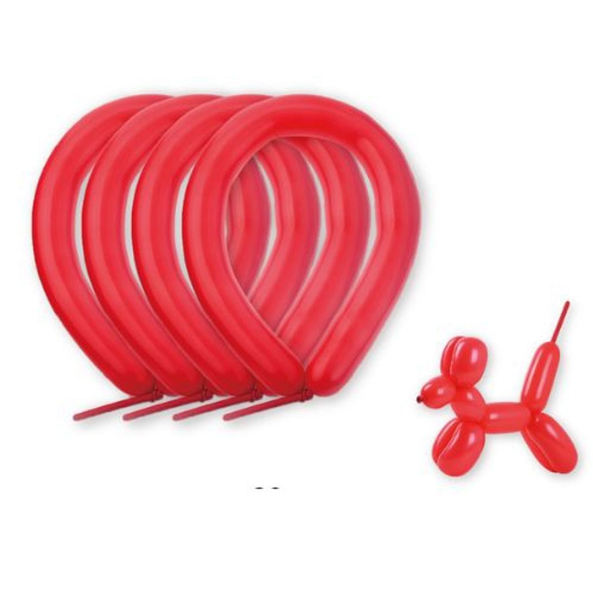 GENERICO - Globos Largos Color Rojo Latex 30 Cm