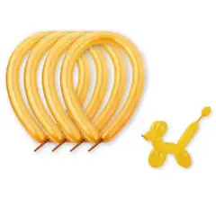 GENERICO - Globos Largos Color Mostaza Latex 30 Cm