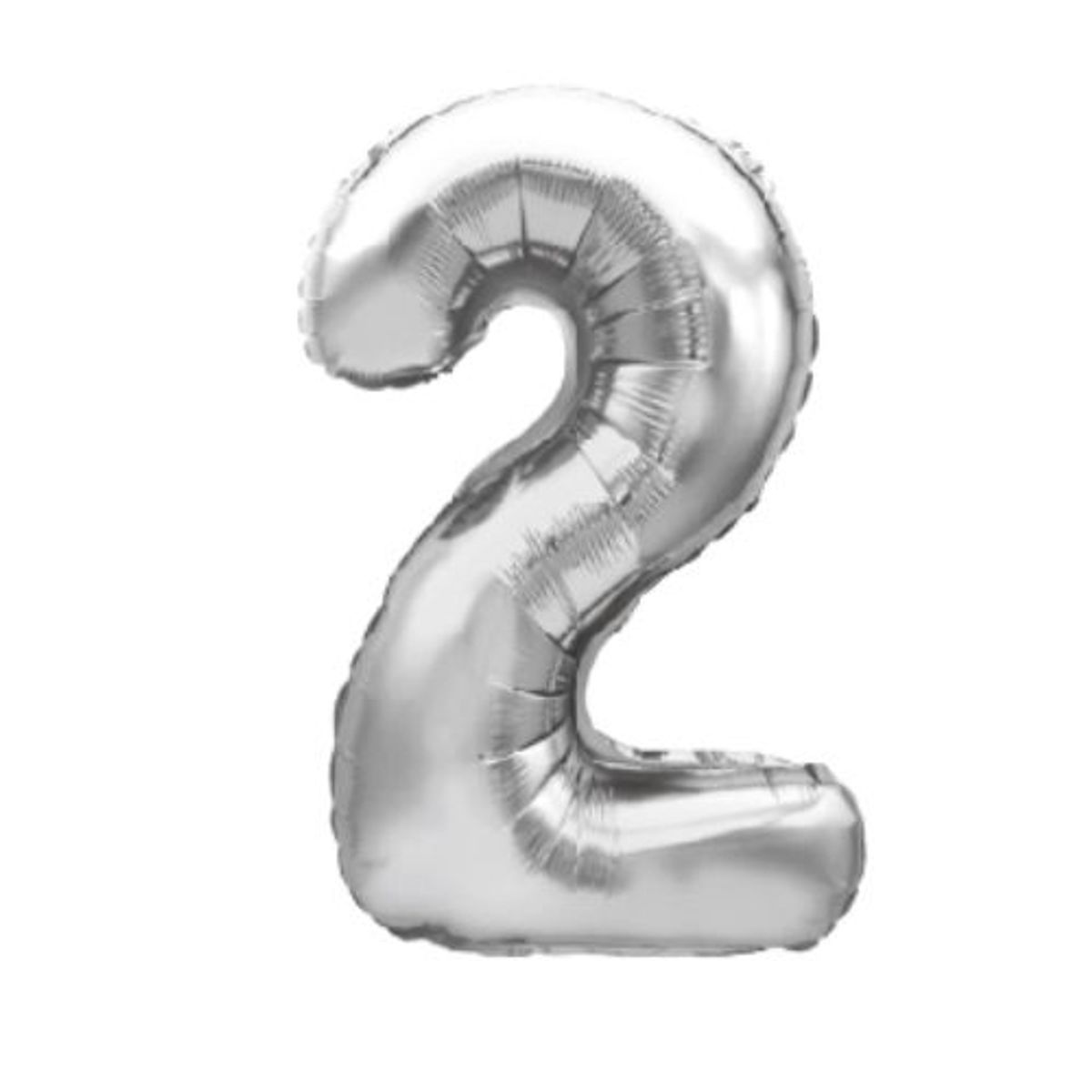 GENERICO - Globos Diseño Numero 2 Color Plateado