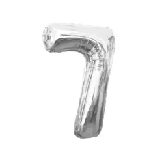 GENERICO - Globos Diseño Numero 7 Color Plateado