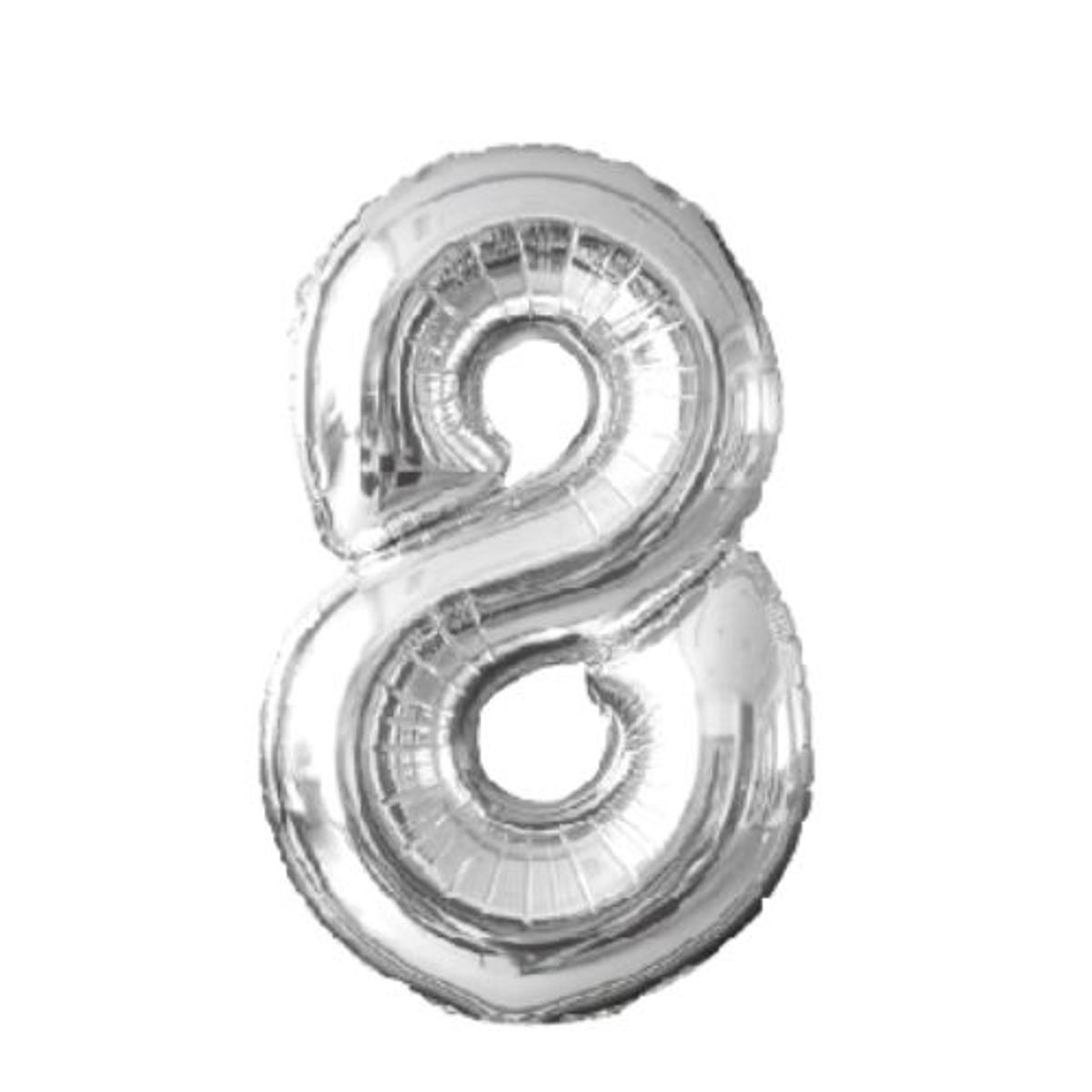 GENERICO - Globos Diseño Numero 8 Color Plateado