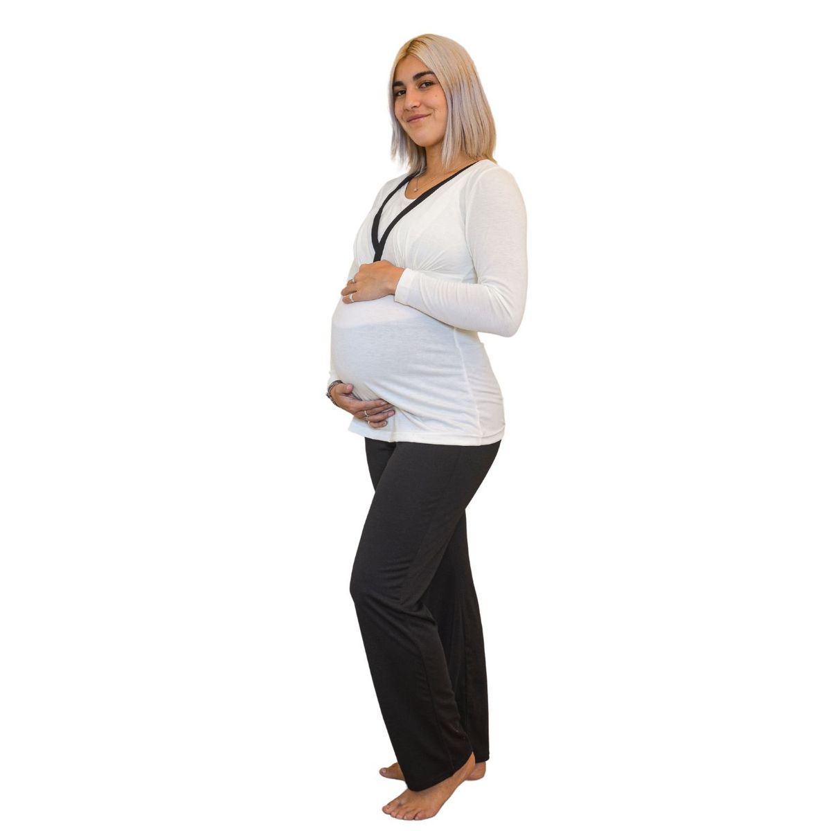 MITIMA - Pijama Embarazo y Lactancia Duo Beige