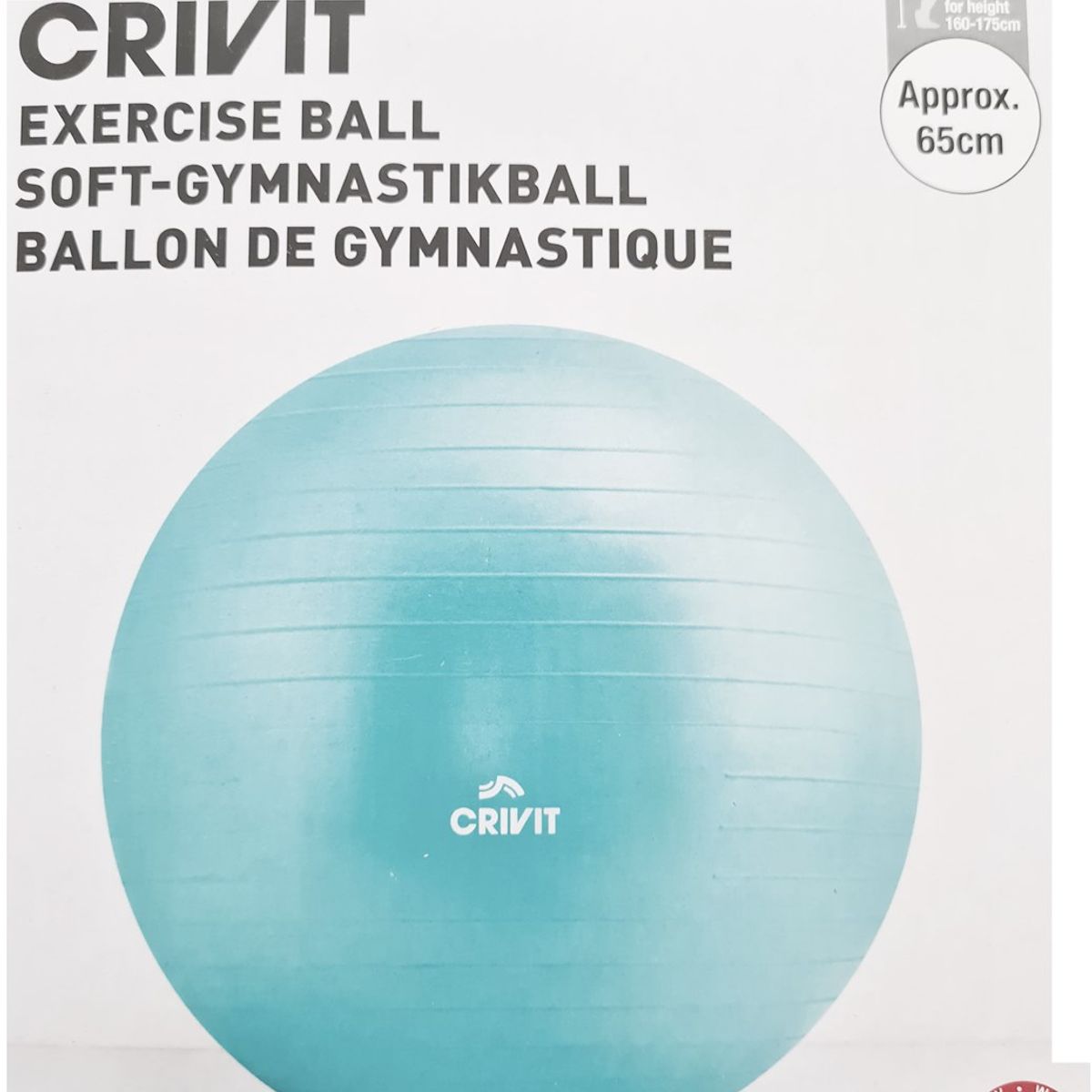 TRIDEER - Pelota para Pilates y Yoga con inflador 65cm calypso